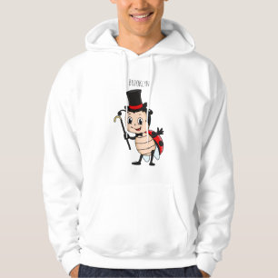 Niedlicher Ladybug mit Top Hut und Krawatte Cartoo