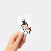 Niedlicher Ladybug mit Top Hut und Krawatte Cartoo Ausweis (Handheld)