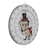 Niedlicher Ladybug mit Top Hut und Krawatte Cartoo Dartscheibe (Vorderseite Links)