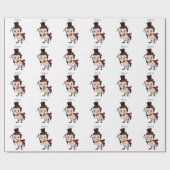 Niedlicher Ladybug mit Top Hut und Krawatte Cartoo Geschenkpapier (Flach)