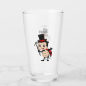 Niedlicher Ladybug mit Top Hut und Krawatte Cartoo Glas (Rückseite)