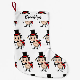 Niedlicher Ladybug mit Top Hut und Krawatte Cartoo Kleiner Weihnachtsstrumpf