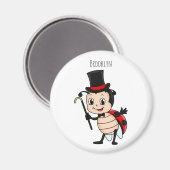 Niedlicher Ladybug mit Top Hut und Krawatte Cartoo Magnet (Vorderseite/Rückseite)