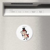 Niedlicher Ladybug mit Top Hut und Krawatte Cartoo Magnet (In Situ (Geschirrspüler))