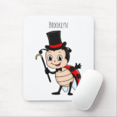 Niedlicher Ladybug mit Top Hut und Krawatte Cartoo Mousepad (Mit Mouse)