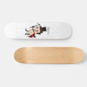 Niedlicher Ladybug mit Top Hut und Krawatte Cartoo Skateboard (Horizontal)