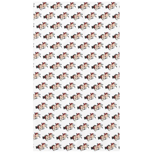 Niedlicher Ladybug mit Top Hut und Krawatte Cartoo Tischdecke (Vorderseite)