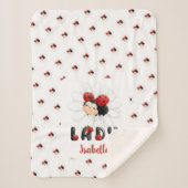 Niedlicher Ladybug Name Sherpa Blanket Sherpadecke (Vorderseite)