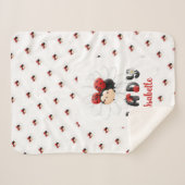 Niedlicher Ladybug Name Sherpa Blanket Sherpadecke (Vorderseite (Horizontal))