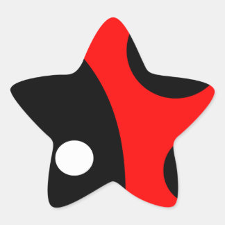 Niedlicher Ladybug Stern-Aufkleber