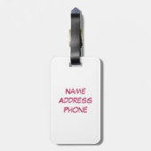 Niedlicher Ladybug und farbenfrohe Balloons Cartoo Gepäckanhänger (Rückseite vertikal)