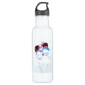 Niedlicher Ladybug und farbenfrohe Balloons Cartoo Trinkflasche (Vorderseite)
