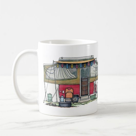 Niedlicher Lagerbewohner-Reise-Anhänger RV Kaffeetasse (Links)