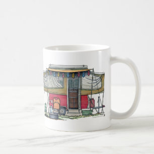 Niedlicher Lagerbewohner-Reise-Anhänger RV Kaffeetasse