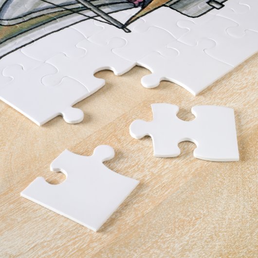 Niedlicher Lagerbewohner-Reise-Anhänger RV Puzzle (Seite)