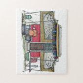 Niedlicher Lagerbewohner-Reise-Anhänger RV Puzzle (Vertikal)