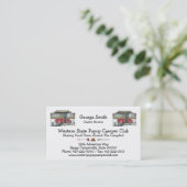 Niedlicher Lagerbewohner-Reise-Anhänger RV Visitenkarte (Stehend Vorderseite)