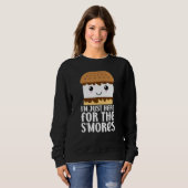 Niedlicher Lagerfeuerplatz mit Marshmallows Ich bi Sweatshirt (Vorne ganz)