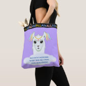 Niedlicher Lama auf dem Lavender Blue Tote Bag Tasche (Von Nahem)