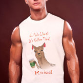 Niedlicher Lama Cartoon No Prob Llama Es ist Kaffe T-Shirt