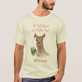 Niedlicher Lama Cartoon No Prob Llama Es ist Kaffe T-Shirt (Vorderseite)