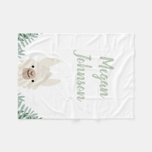 Niedlicher Lama-Fleece-Blanken Fleecedecke (Vorderseite (Horizontal))