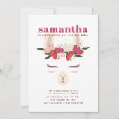 Niedlicher Lama Geburtstag Einladung (Vorderseite)