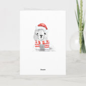 Niedlicher Lama je Minimalistische Weihnachten Karte (Rückseite)