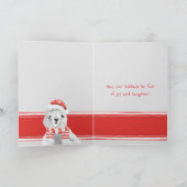 Niedlicher Lama je Minimalistische Weihnachten Karte (Innenseite)