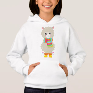 Niedlicher Lama, kleiner Llama, Alpaca, Lama mit S Hoodie