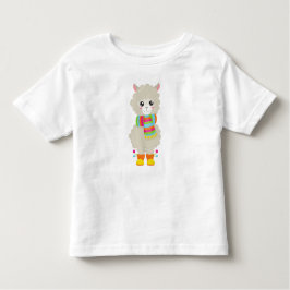 Niedlicher Lama, kleiner Llama, Alpaca, Lama mit S Kleinkind T-shirt