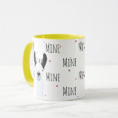 Niedlicher Lama Llove "Mine" Coffee Fiend Teetotal Tasse (Vorderseite Links)