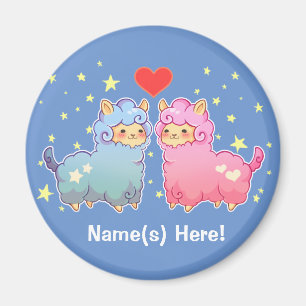 Niedlicher Lama-Paar-Magnet Magnet