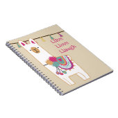 Niedlicher Lama- und Quastenw/custom Hintergrund Notizblock (Rechte Seite)