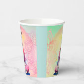 Niedlicher Lama-Yoga-Praktiker-Fantasie-Text Pappbecher (Links)