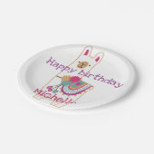 Niedlicher Lamaentwurf mit kundenspezifischer Pappteller (Schrägansicht)