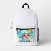 Niedlicher Lamm-Backpack Bedruckter Rucksack (Vorderseite)