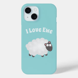 Niedlicher Lamm-Cartoon Funny I Liebe Sie Puff Bla Case-Mate iPhone Hülle