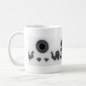 Niedlicher Land-Art-Hahn und Sonnenblume-Tasse Kaffeetasse (Links)