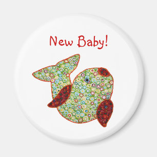 Niedlicher Land-Art-Patchworkgoldfish-neues Baby Magnet