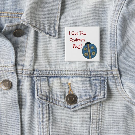 Niedlicher Land-Art-steppender Marienkäfer Button (Beispiel)