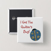 Niedlicher Land-Art-steppender Marienkäfer Button (Vorne & Hinten)