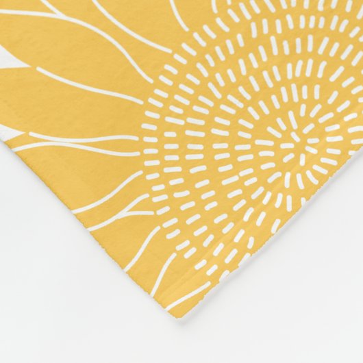 Niedlicher Land-Sonnenblume-Baby-Meilenstein Fleecedecke (Ecke)