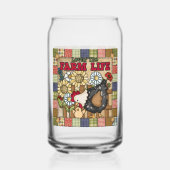 Niedlicher Landhühnerhof Dosenglas (Rückseite)