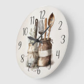 niedlicher Landkreis Bauernhof Küche rustikale Uhr (Winkel)