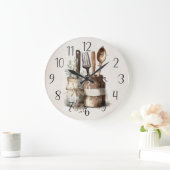 niedlicher Landkreis Bauernhof Küche rustikale Uhr (Zuhause)