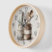 niedlicher Landkreis Bauernhof Küche rustikale Uhr (Winkel)