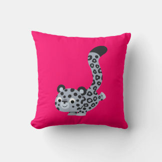 Niedlicher Landungsschnee Leopard Kissen