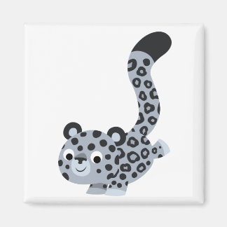 Niedlicher Landungsschnee Leopard Magnet