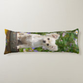 Niedlicher, langhaariger Chihuahua-Hund Welpe Seitenschläferkissen (Vorderseite)